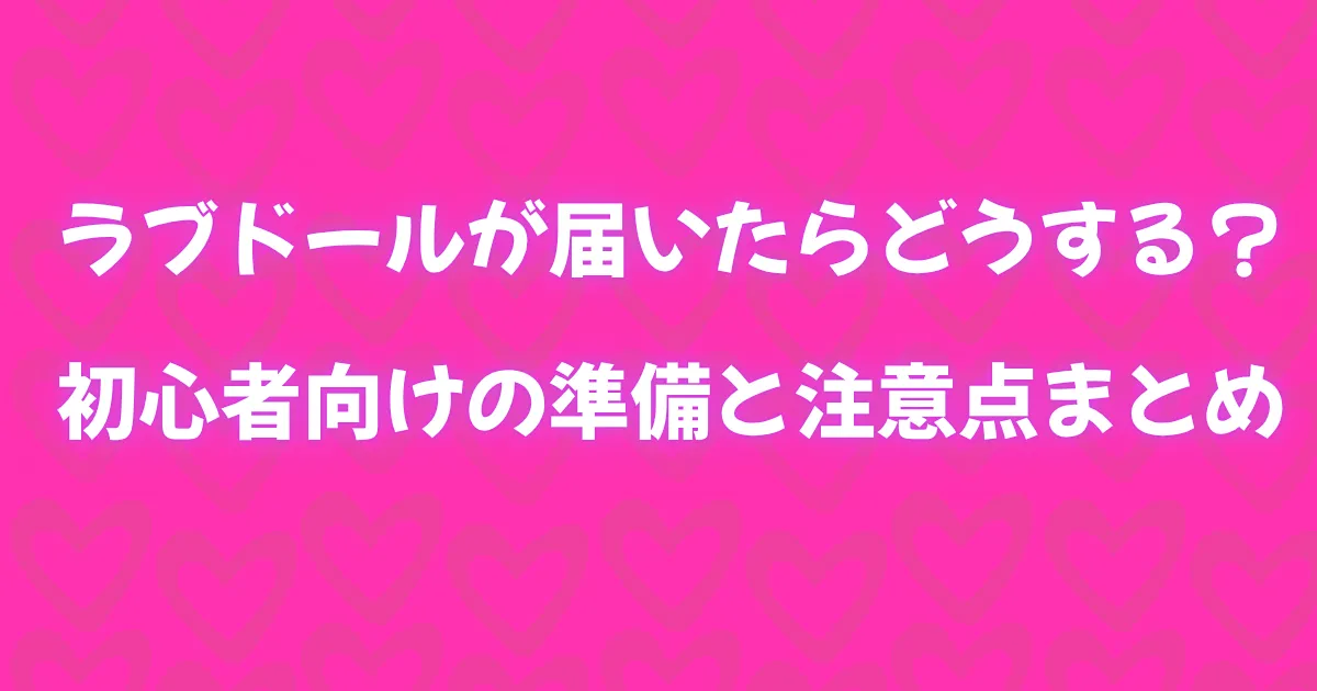 ラブドールが届いたらどうするかを解説する初心者向けガイドのタイトル画像